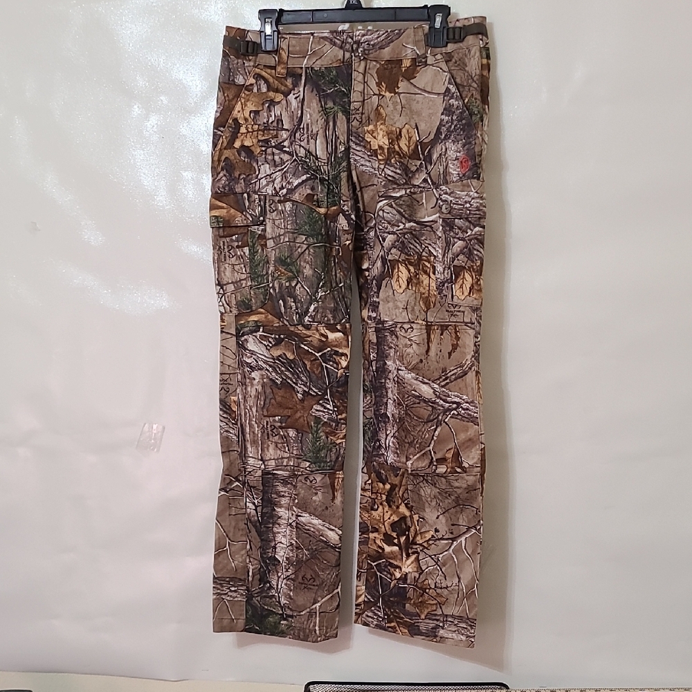 Game Winner Ladies Hunting Outdoor Cotton Camouflage Cargo Adj Waist Pants Sz M